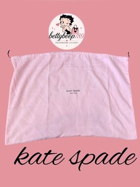 27x19 kate spade light pink drawstring dust bag